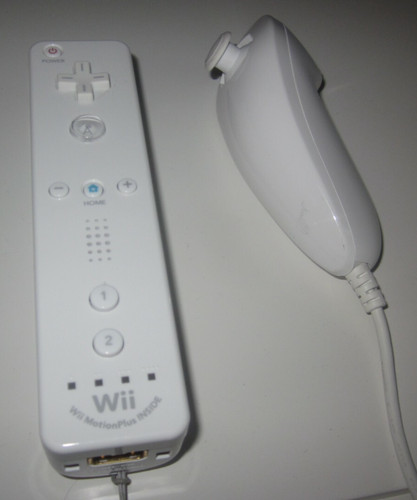 Wii nunchuck bianco - nunchuck, bianco+controller